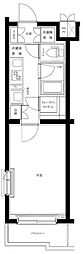 ルーブル西蒲田参番館 1Kの間取図画像