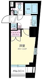 スカイコート三田慶大前壱番館 1Kの間取図画像