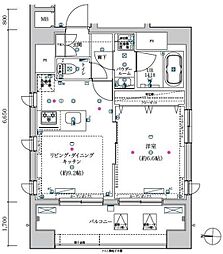 ガレリアレジデンス南千住 1LDKの間取図画像