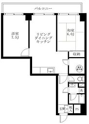 ライオンズマンション東品川 2LDKの間取図画像