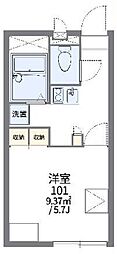 レオパレスSHIBASAKI 1Kの間取図画像
