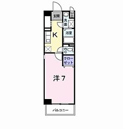 インノバーレ桜ケ丘 1Kの間取図画像
