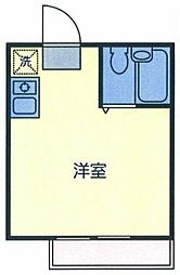 スカイコート向ヶ丘遊園2 ワンルームの間取図画像