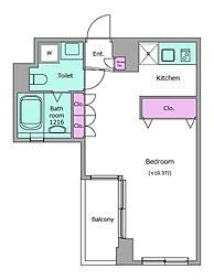 レジディア南雪谷 ワンルームの間取図画像