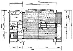須磨マンション 2LDKの間取図画像
