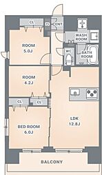 台東区下谷2丁目マンション 3LDKの間取図画像