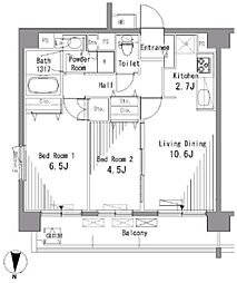 ParkAxis滝野川 2LDKの間取図画像