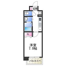 URVINGNeo平野駅前 1Kの間取図画像