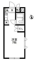 ブロッカム8 ワンルームの間取図画像
