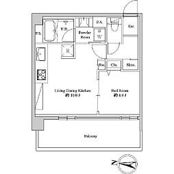 スペーシア池上 7階1LDKの間取り