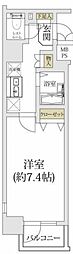 メインステージ日本橋箱崎2 1Kの間取図画像