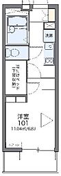 レオパレスSmile.S 1Kの間取図画像