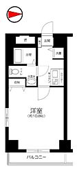 ガラ・シティ芝公園 1Kの間取図画像