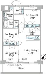 間取図画像 3LDK