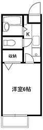 ヒルグレイス久が原 1Kの間取図画像