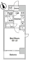 プライムアーバン門前仲町 1Kの間取図画像