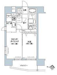 パークキューブ板橋本町 1LDKの間取図画像