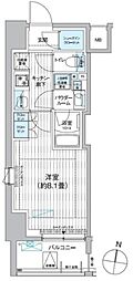 プレミアムフラットひばりヶ丘駅前 1Kの間取図画像