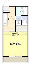 ベノーネ新所沢 1Kの間取図画像
