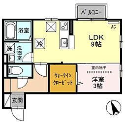 エミグランドC 1LDKの間取図画像