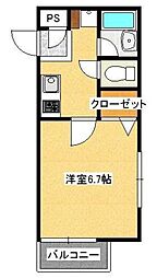 Residence八王子 1Kの間取図画像