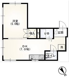エクセリア本郷 3階1DKの間取り