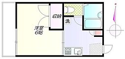 ハイツケンユー 1Kの間取図画像