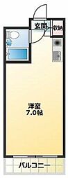 大山エンゼルマンション ワンルームの間取図画像