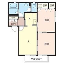 グランシードシャンテＡ 00203 ｜ 山梨県甲斐市下今井2592（賃貸アパート2DK・2階・50.04㎡） その2