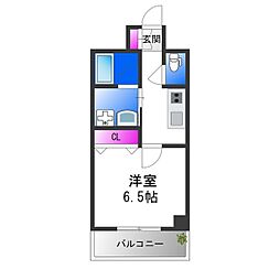 GROOVE平野 1Kの間取図画像