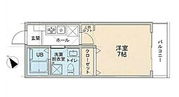 サンライト立石 1Kの間取図画像