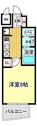 エステムコート梅田・茶屋町3ネクスタ 1Kの間取図画像