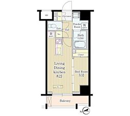 松葉 1LDKの間取図画像