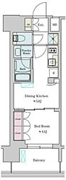 Brilliaist大井町 1DKの間取図画像