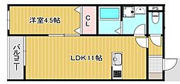 エトワール相模大野 1LDKの間取図画像