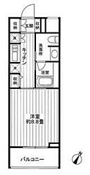 クロスレジデンス高輪 1Kの間取図画像