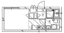 プティレスト中板橋 1階ワンルームの間取り