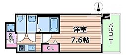 ロイス茨木奈良町 1Kの間取図画像