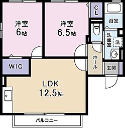 ノースフィールド2 2LDKの間取図画像