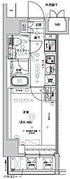 CRESTTAPP新横浜 1Kの間取図画像