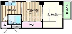 カルム25 2DKの間取図画像