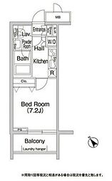コンフォリア中落合 3階1Kの間取り