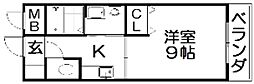 ルーセントオーデン枚方 1Kの間取図画像