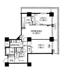 リプレ川口一番街1号棟 2LDKの間取図画像