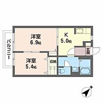 ドミールＭ 103 ｜ 福島県郡山市大槻町字室ノ木19（賃貸アパート2K・1階・40.00㎡） その2