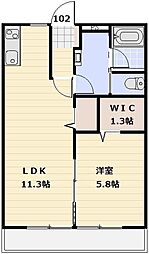 アルカディア5 1LDKの間取図画像