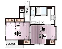 アンシェリー 2Kの間取図画像