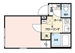 グランクオール氷川台 1Kの間取図画像
