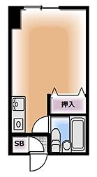 コーポサンライズ ワンルームの間取図画像