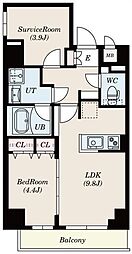 S-RESIDENCE錦糸町South 1SLDKの間取図画像